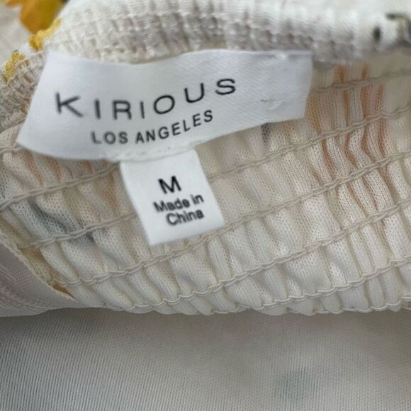 Kirious Los Angeles LEMON PRINT SWEETHEART SELF-TIE CAMI DRESS Size M - Picture 4 of 4